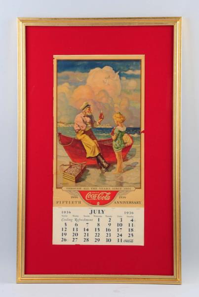 Appraisal: Coca-Cola Calendar - N C Wyeth Framed This Coca-Cola calendar