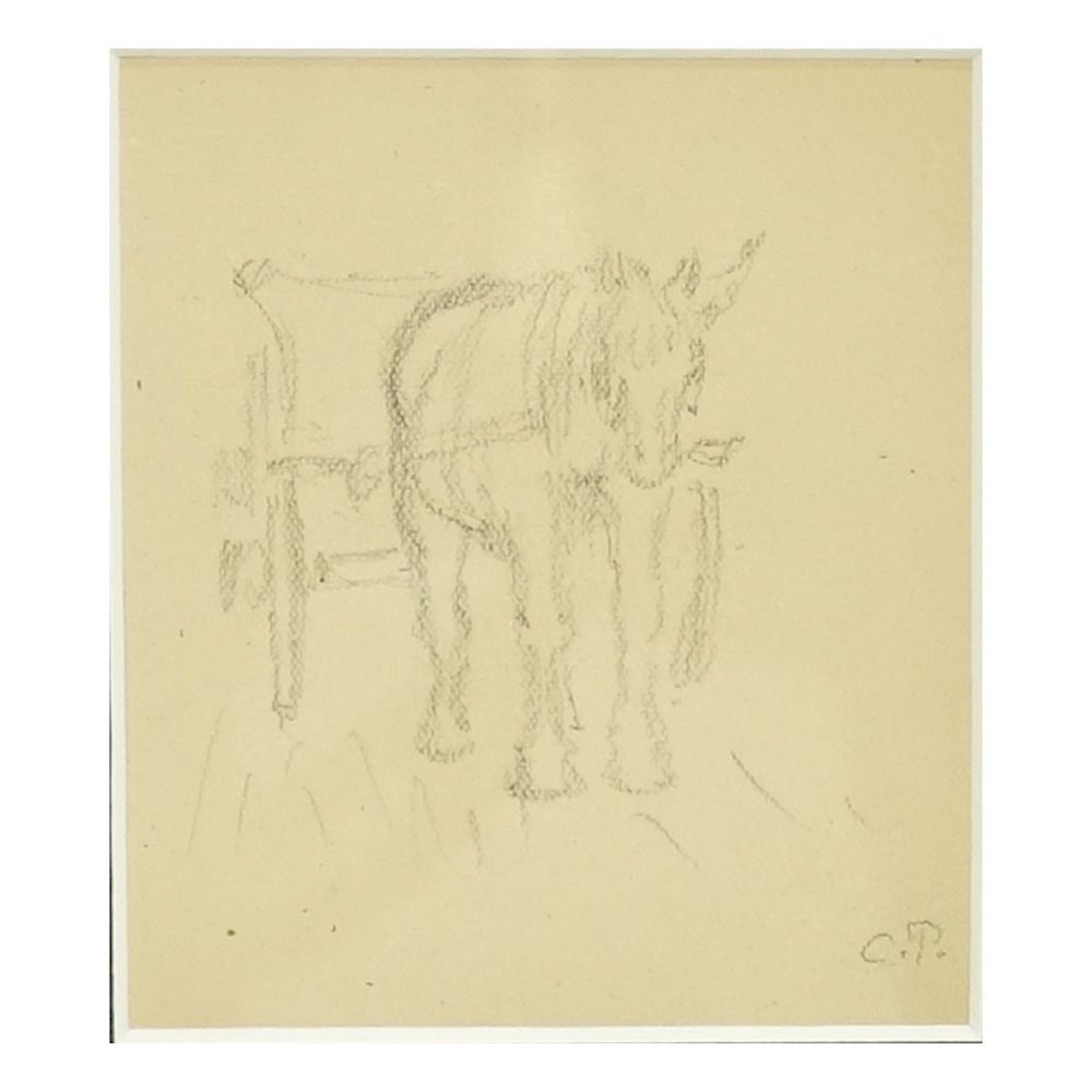 Appraisal: Attrib Camille Pissarro Drawing Attributed to Camille Pissarro French -