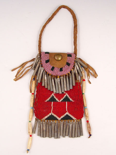 Appraisal: SOUTHERN PLAINS NATIVE AMERICAN STRIKE A LIGHT POUCH Circa -