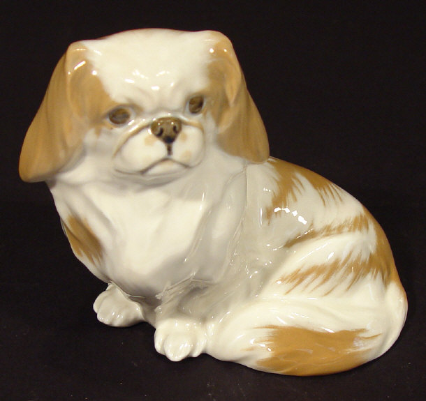 Appraisal: Royal Copenhagen china King Charles Spaniel with hand painted decoration