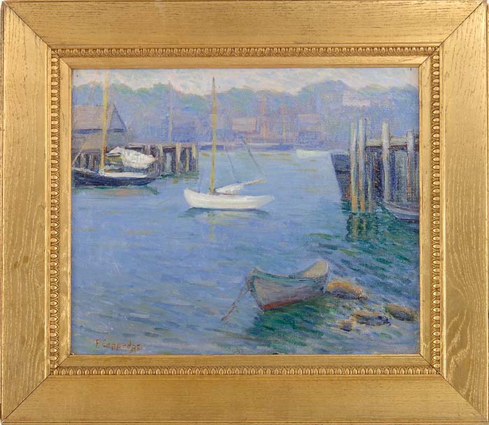 Appraisal: FERN ISABEL COPPEDGE American - GLOUCESTER HARBOR Oil on canvas