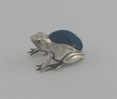 Appraisal: A seated frog by Spurrier Co Birmingham in cm long