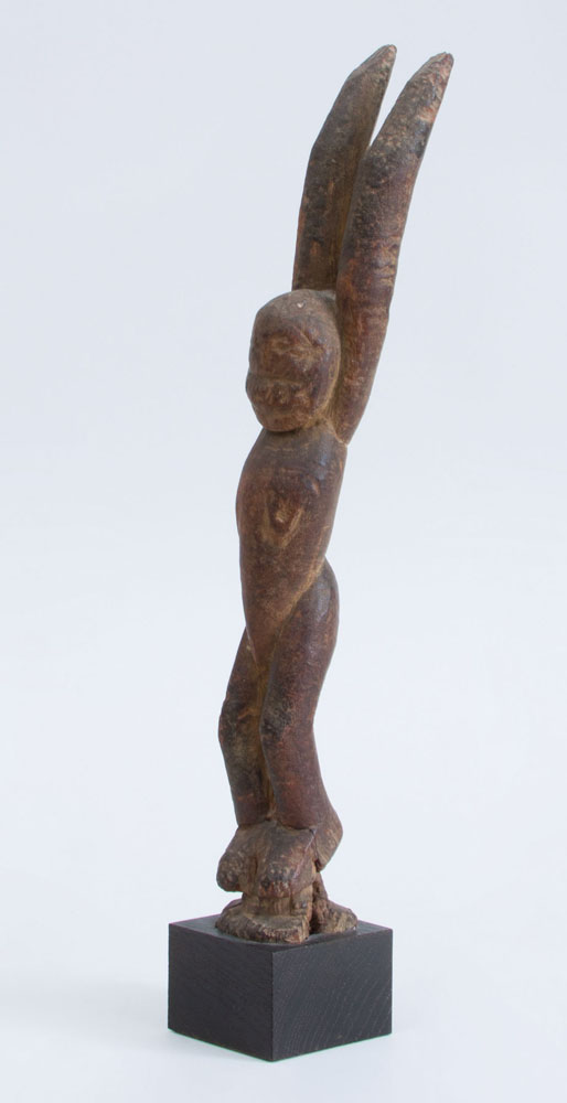 Appraisal: AFRICAN CARVED HARDWOOD TELLUM FIGURE MALI Now mounted on a