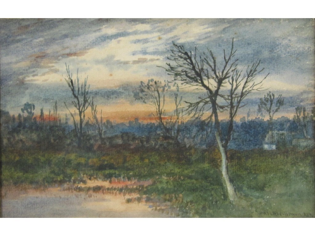 Appraisal: WILLIAM BEATTIE BROWN RSA - Watercolour 'Sunset' signed recto and