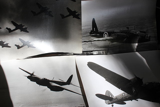 Appraisal: W W II AIRCRAFT PHOTOGRAPHS A collection of ten large-format