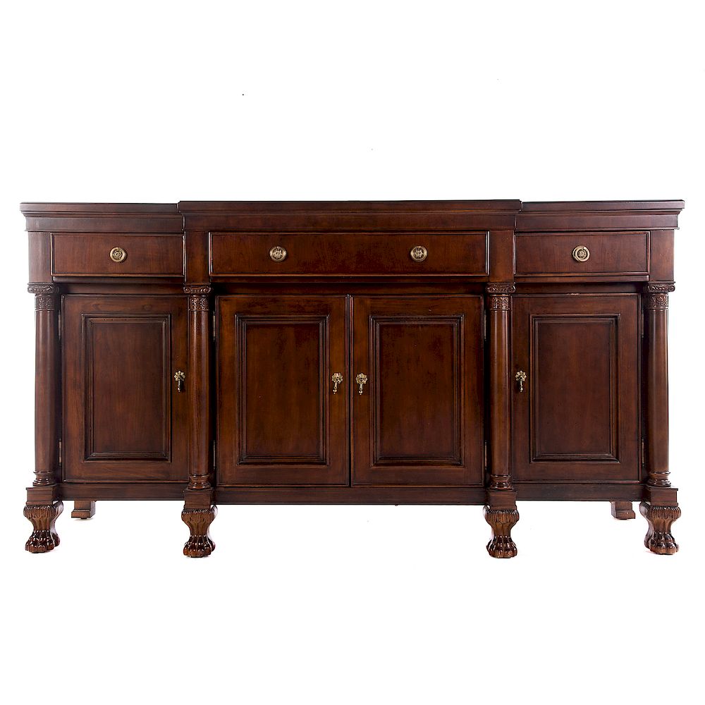 Appraisal: Classical Style Mahogany Sideboard Zimmerman Schimink Flat top with molded