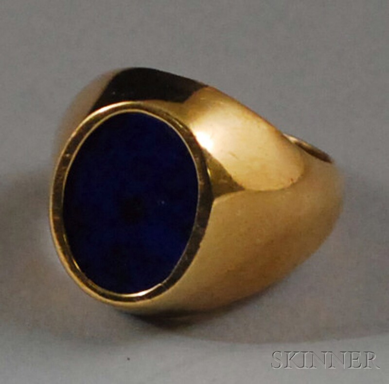 Appraisal: kt Gold and Lapis Lazuli Ring total dwt size