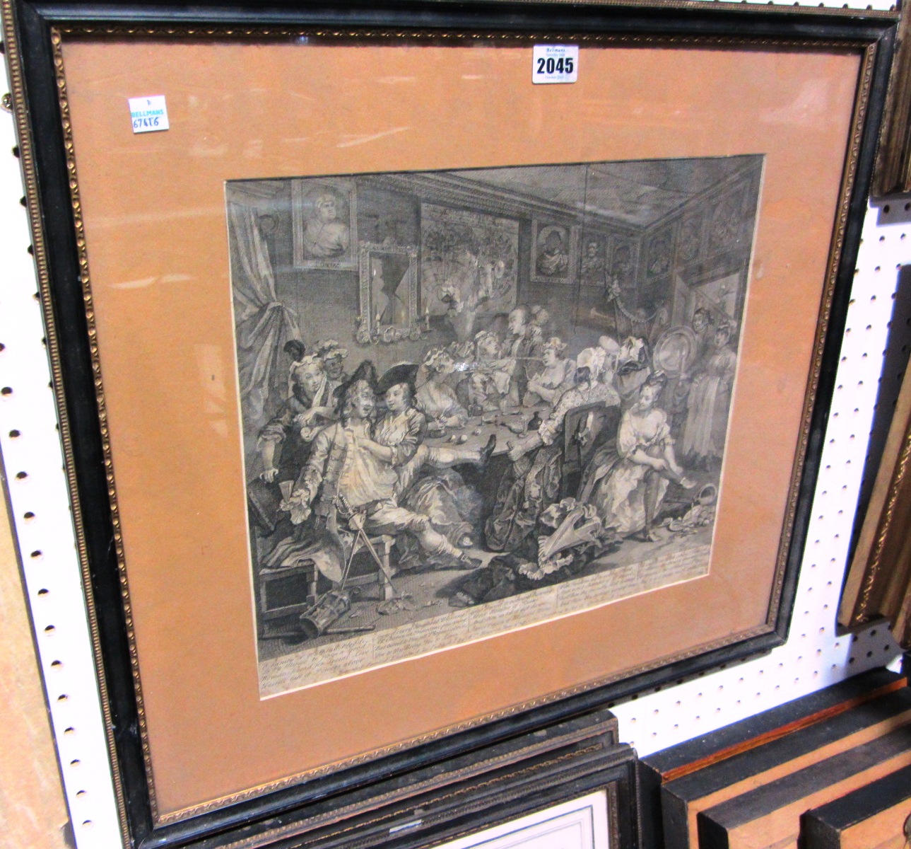 Appraisal: A group of three engravings including works after Hogarth Hoppner