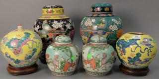 Appraisal: Six piece lot to include three pairs of Oriental Porcelain