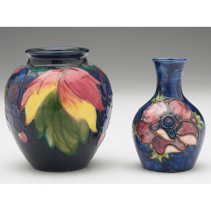 Appraisal: Moorcroft vase grape design ''w x ''h with a Moorcroft