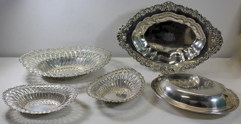 Appraisal: STERLING Assorted Lot of Sterling Hollow Ware Includes a Weidlich