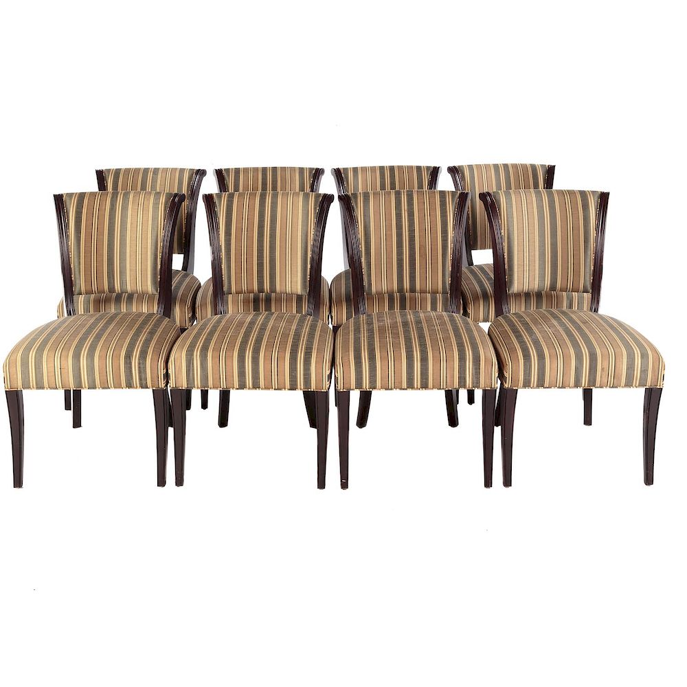 Appraisal: Collection of Baker Dining Chairs Barbara Barry Collection each with