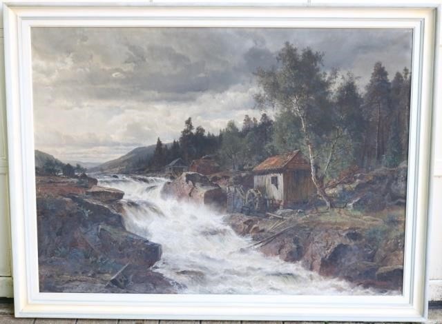 Appraisal: ANTON BERGH - NORWAY OIL PAINTING ONCANVAS DEPICTING A NORWEGIAN