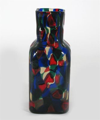 Appraisal: A Venini Pezzato glass vase designed by Fulvio Bianconi red