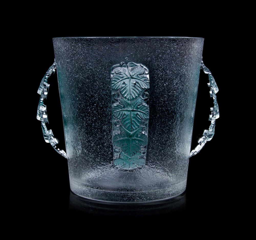 Appraisal: Rene Lalique Rene Lalique Circa Epernay ice bucket etched R