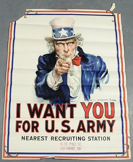 Appraisal: - World War I poster- Uncle Sam I Want You