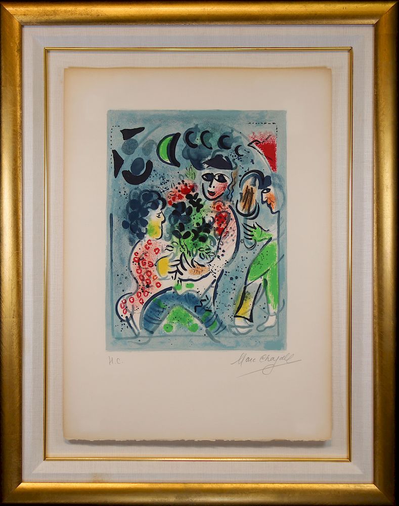 Appraisal: Marc Chagall - H C Lithograph Marc Chagall - Original