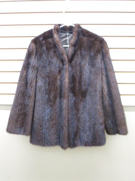 Appraisal: LADY'S MINK FUR COAT having brown fur three hook and