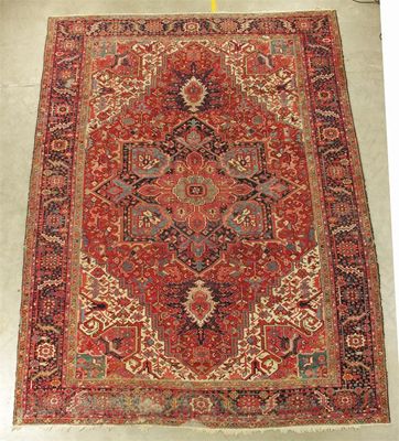 Appraisal: A Heriz carpet North West Persia s in cm l