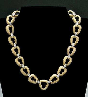 Appraisal: Diamond necklace round single-cut diamonds estimated total weight cts set