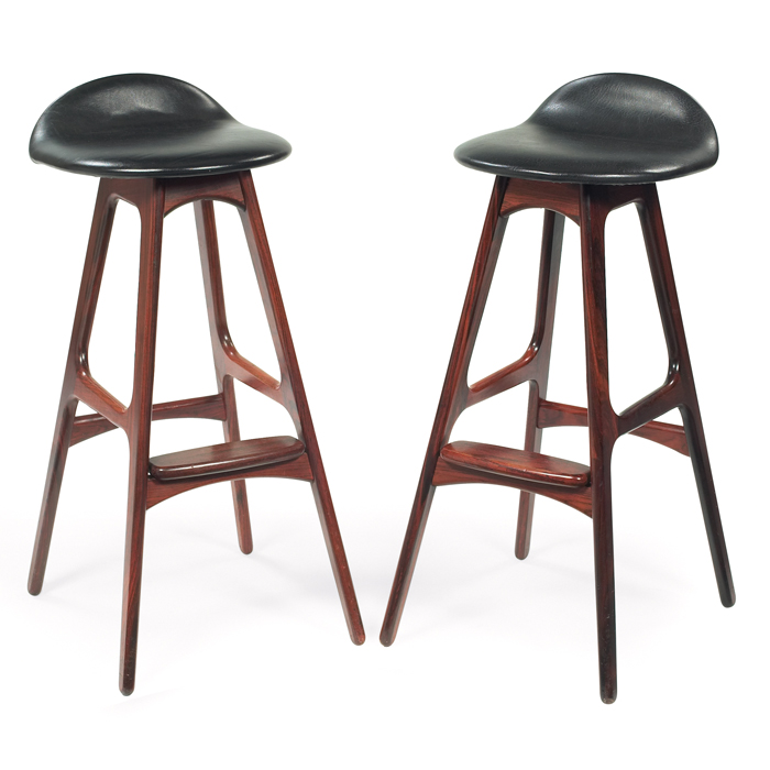 Appraisal: Erik Buck barstools pair by Oddense Maskinsnedkeri A-S made in