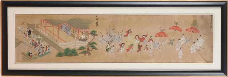 Appraisal: PAIR OF JAPANESE SCROLL PAINTINGS Ink and wash on paper