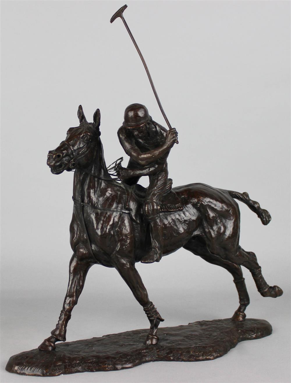 Appraisal: AMY OXENBOULD BRITISH TH CENTURY NEARSIDE BACKHAND A POLO PLAYER