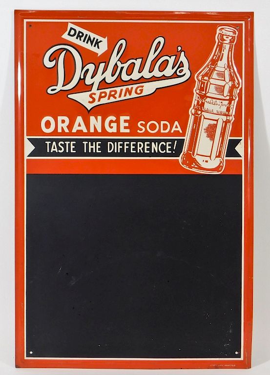 Appraisal: Drink Dybala's Spring Orange Soda Tin Sign United States th