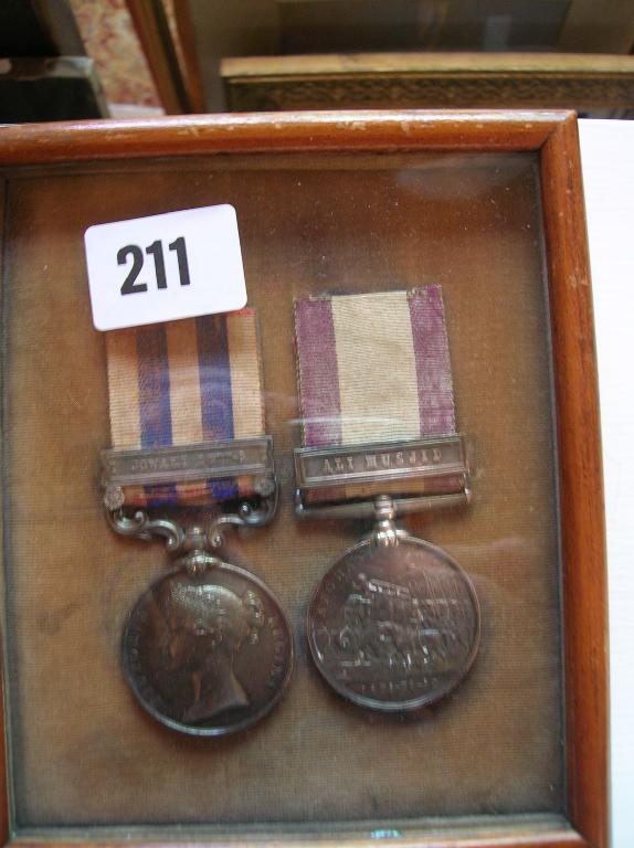 Appraisal: A pair of medals to Private Peter Pallett st Foot