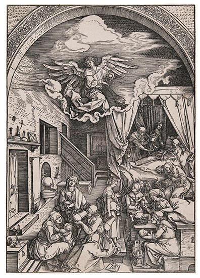 Appraisal: ALBRECHT D RER The Birth of the Virgin Woodcut circa