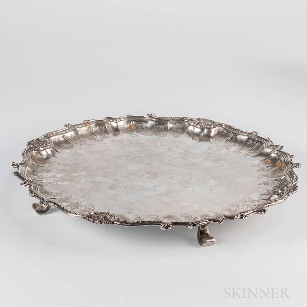 Appraisal: George V Sterling Silver Salver George V Sterling Silver Salver