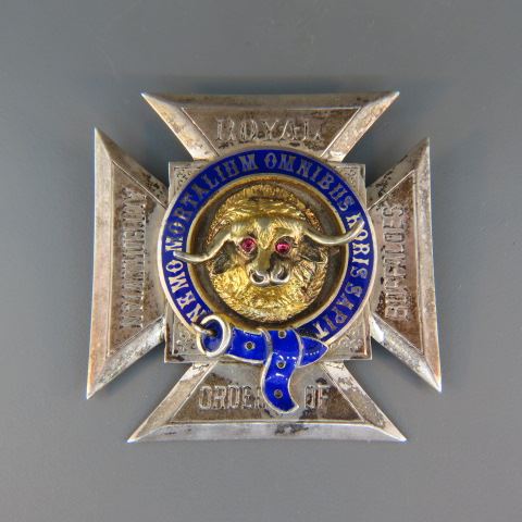 Appraisal: Royal Order of Buffalo Medal enameled sterling for Knighthood English