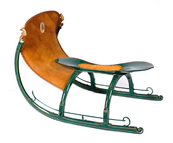 Appraisal: A vintage sleigh height in width in depth in