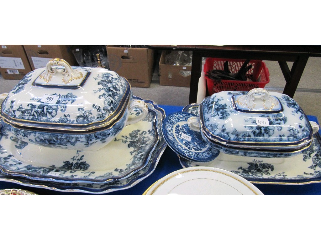 Appraisal: Wedgwood 'Montrose' tureen and stand large tureen and two platters