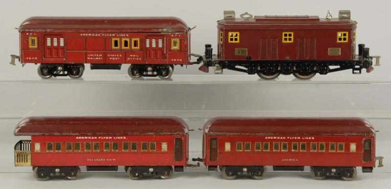 Appraisal: American Flyer Standard Gauge Passenger Train Set Description American Pre-war