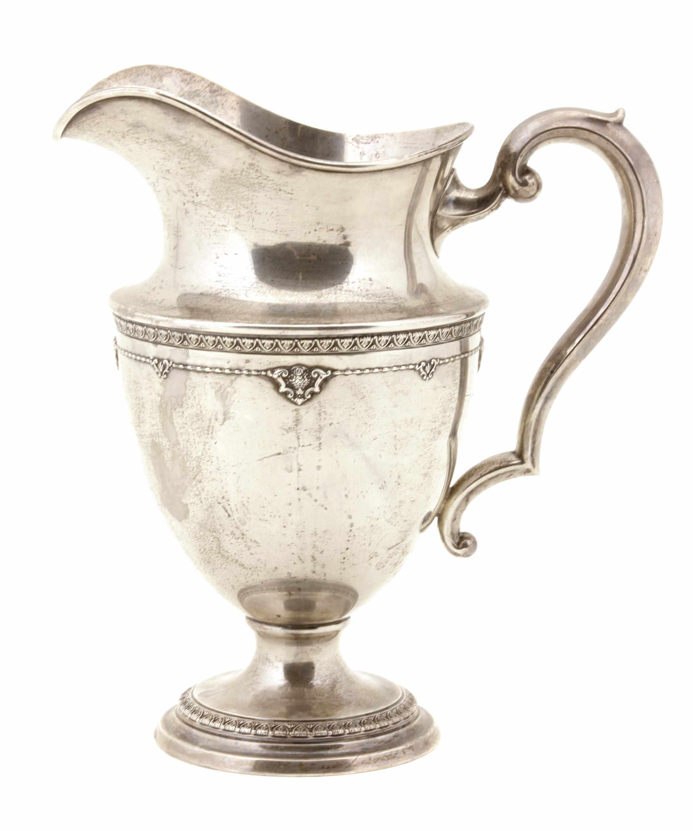 Appraisal: An American sterling silver pitcher The Matthews Company Newark NJ