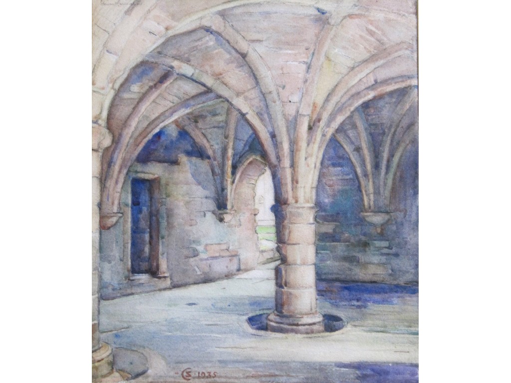 Appraisal: STEWART CARMICHAEL - Watercolour 'The Abbot's Kitchen Arbroath Abbey' monogrammed