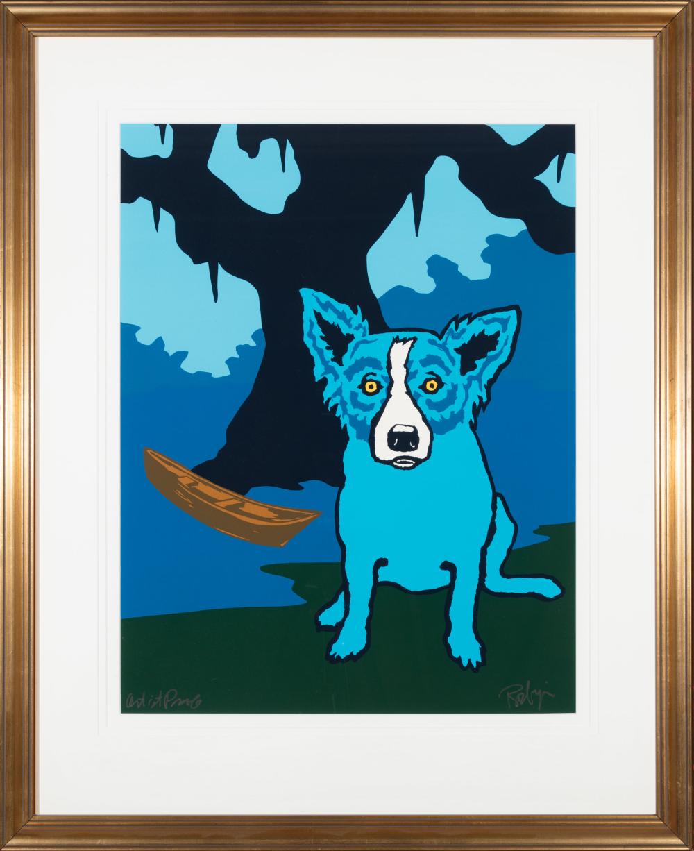 Appraisal: George Rodrigue American Louisiana - Row with Me Henry silkscreen