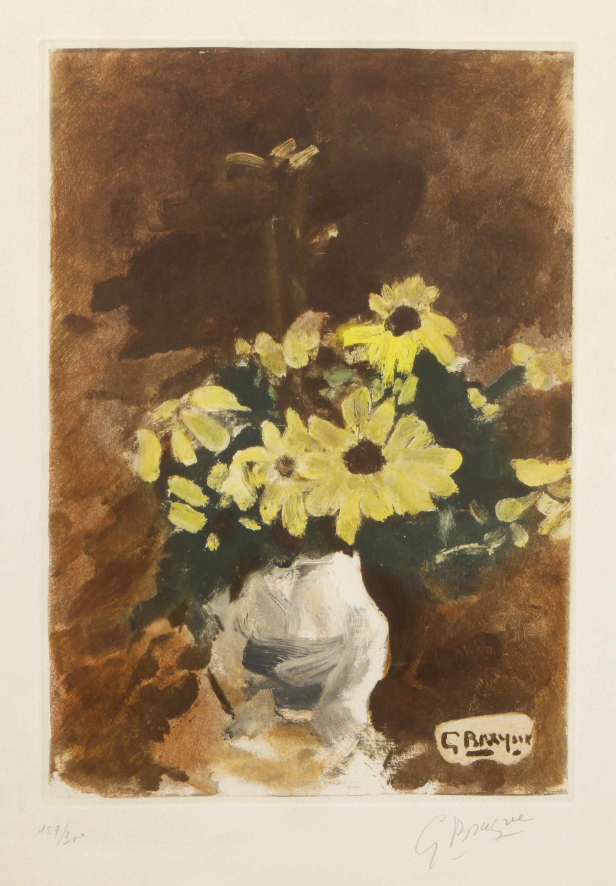 Appraisal: After Georges Braque French - Vase de fleurs jaunes MA