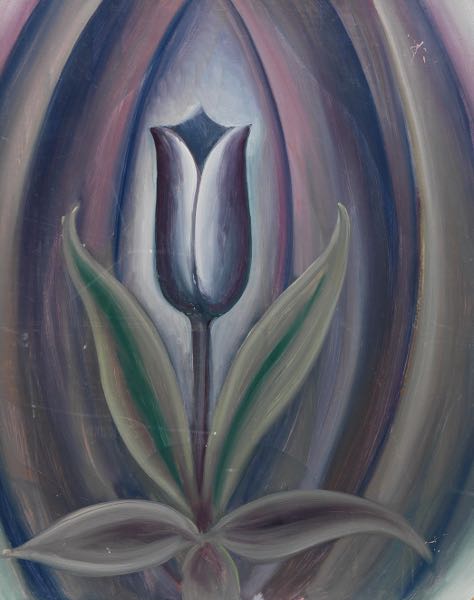 Appraisal: HARVEY GREGORY PRUSHECK SLOVENIAN AMERICAN - x Purple tulip Oil