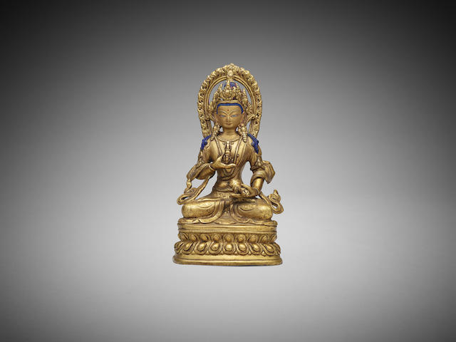 Appraisal: A gilt-bronze figure of a Bodhisattva cm high