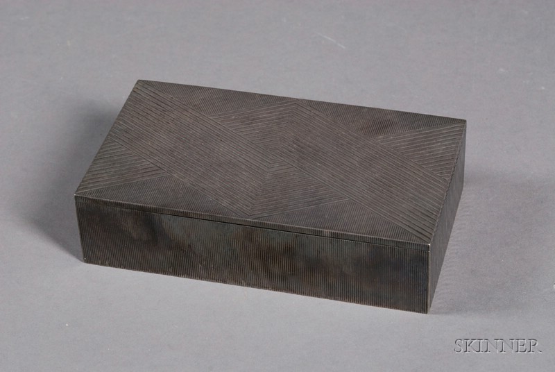 Appraisal: Silver Art Deco Silver Box Europe or Japan th century