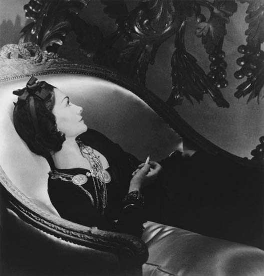 Appraisal: HORST HORST P - Coco Chanel Paris Reclining Silver print