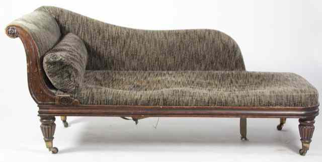 Appraisal: A William IV simulated rosewood scroll end sofa with carved