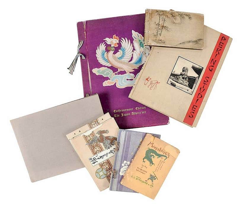 Appraisal: Asian Ephemera Lot Four Books Two Albums th century four