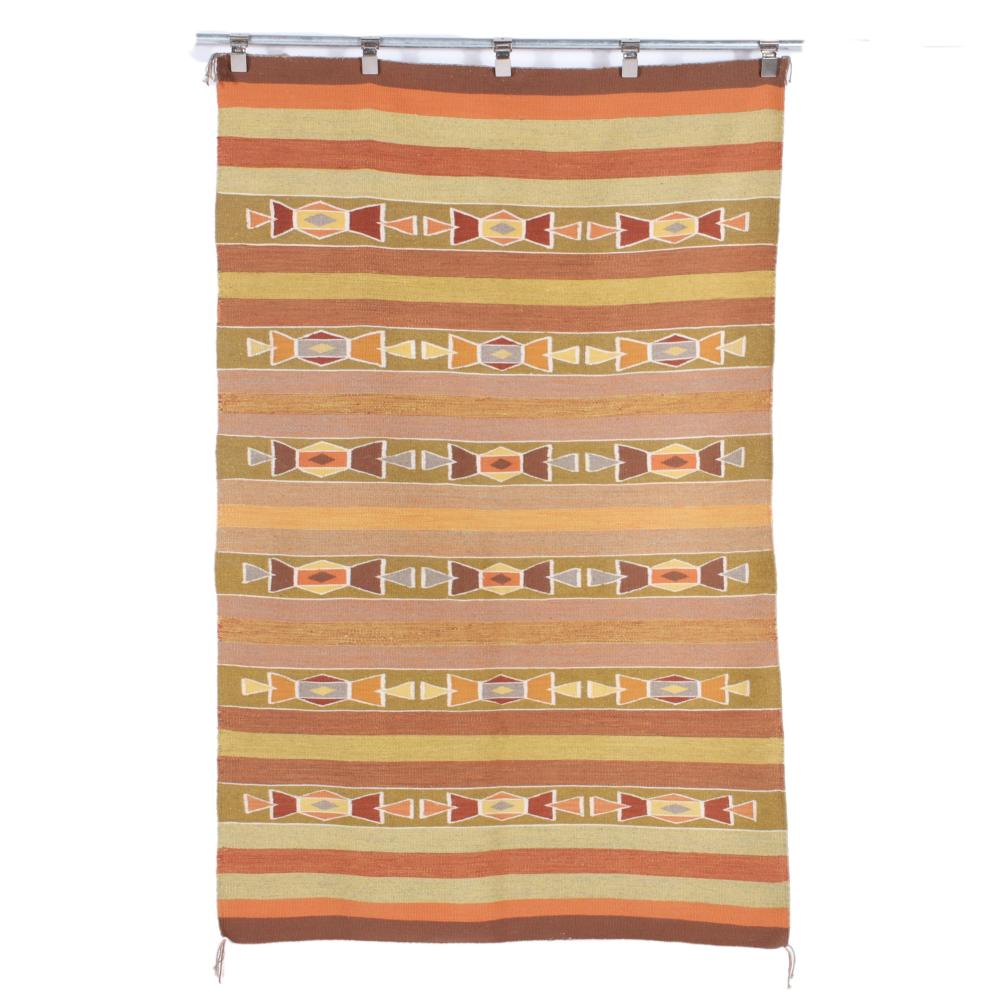 Appraisal: BETTY BEGAY LARGE NAVAJO RUG WEAVING WITH VEGETABLE DYED GEOMETRIC