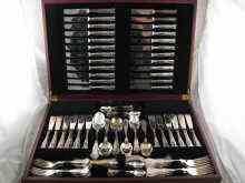 Appraisal: A boxed canteen of silver plated King's pattern flatware comprising