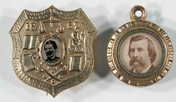 Appraisal: Political Americana - Lincolniana Political Campaign Photographic Jewelry Featuring McClellan