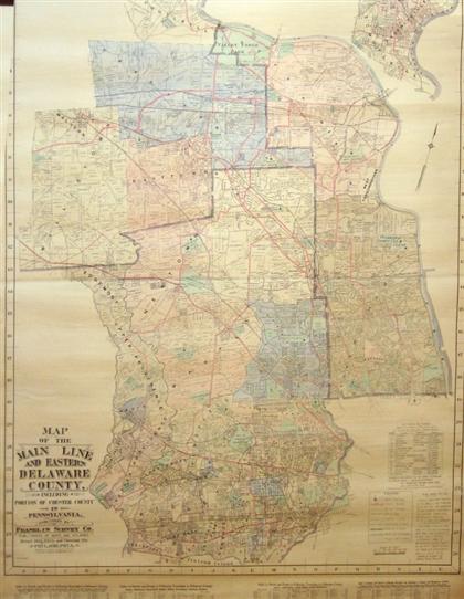 Appraisal: piece Color Roll Map Franklin Survey Co pub Map of