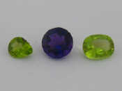 Appraisal: A mixed lot of loose stones including a round cut